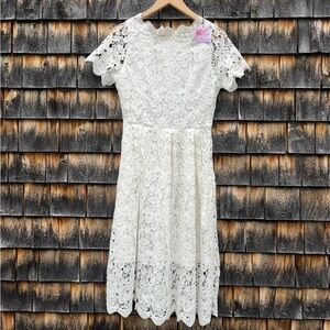 BNWT Chic Wish Lace Shortsleeve Midi Dress